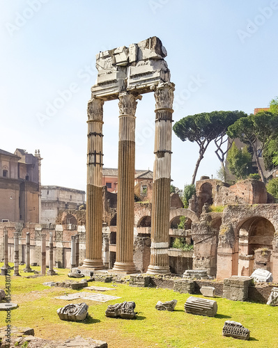 Canvas Print The Temple of Venus Genetrix is a ruined temple in the Forum of Caesar Rome Ital