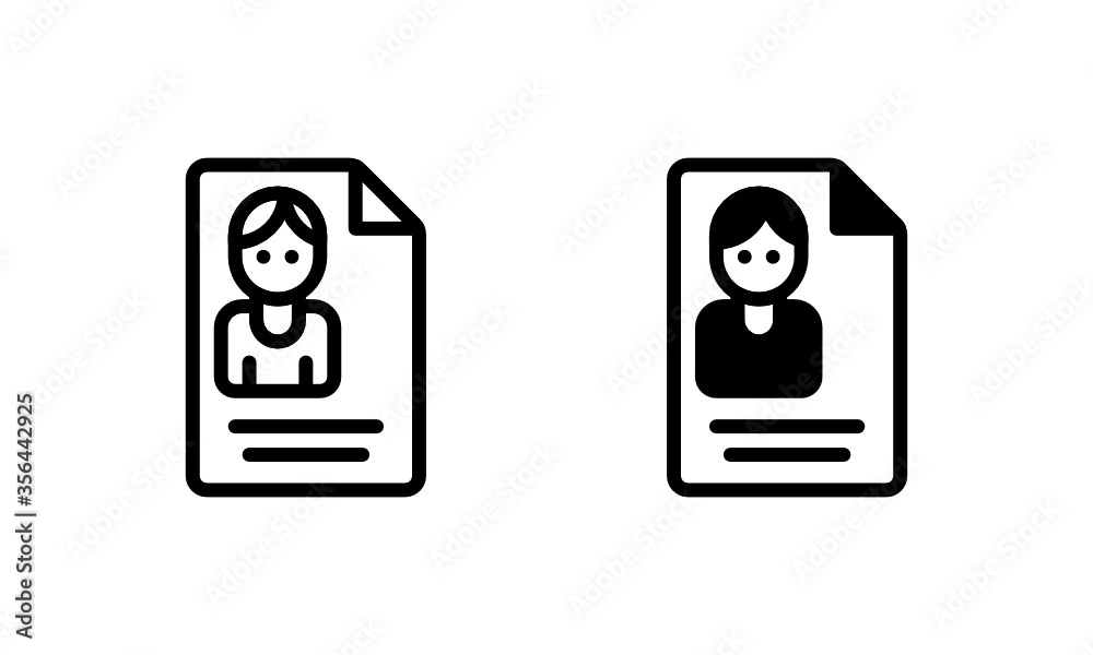 Interview Job File Icon, Logo, Vector Interview Job File Icon, Logo, Vector