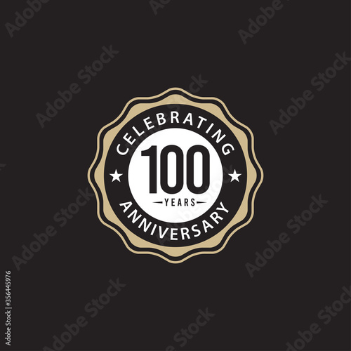 100 Years Anniversary Celebrating Vector Template Design Illustration