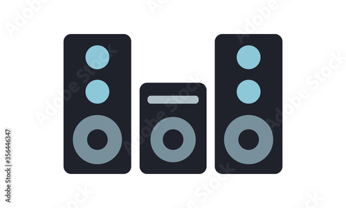 Audio equipment, play, metal, listen, studio, electrical, tuner, sound, speaker, electronic free vector icon