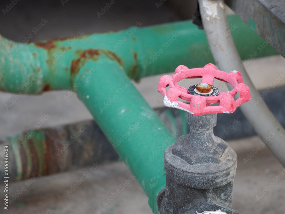 Industrial high pressure gas, pipelines and valves on factory Industrial high pressure gas, pipelines and valves on factory