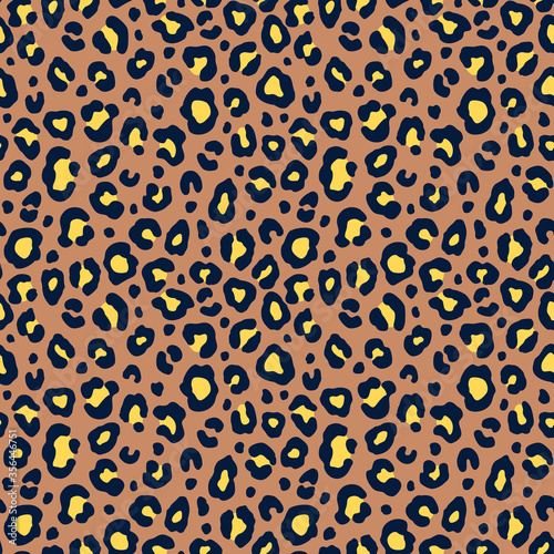 Colorful leopard seamless pattern. Fashion stylish vector texture.