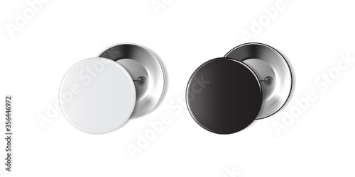 white and black blank vector badge