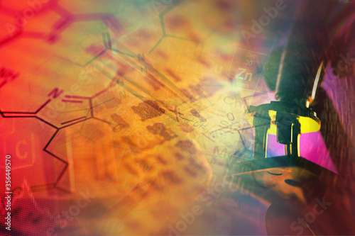 DNA encoding. Text with nucleobases.