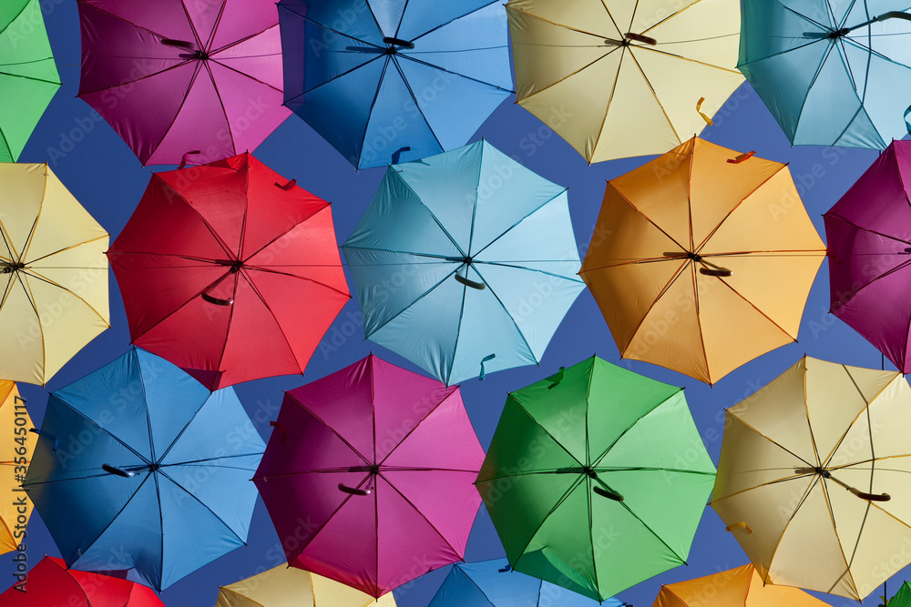 Colorful umbrellas seamless pattern