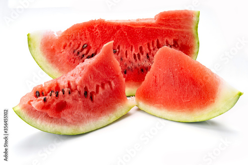 Watermelon slice isolated on white background