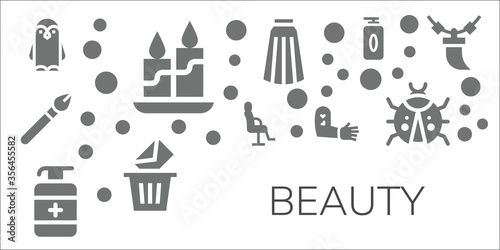 Modern Simple Set of beauty Vector filled Icons © Anna