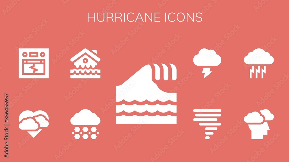 hurricane icon set