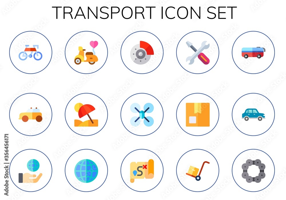 Modern Simple Set of transport Vector flat Icons Modern Simple Set of transport Vector flat Icons