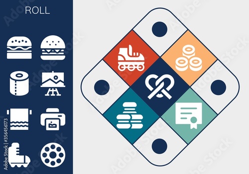 roll icon set