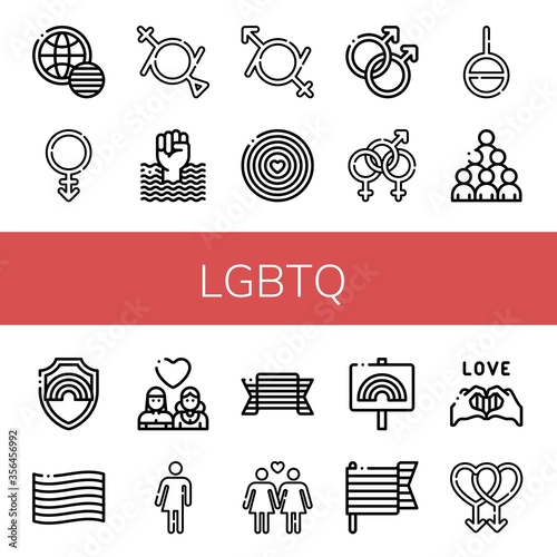 Set of lgbtq icons