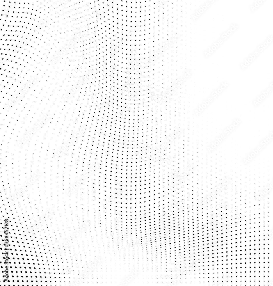 Abstract wave halftone black and white. Monochrome texture for printing on badges, posters, and business cards. Vintage pattern of dots randomly arranged Abstract wave halftone black and white. Monochrome texture for printing on badges, posters, and business cards. Vintage pattern of dots randomly arranged