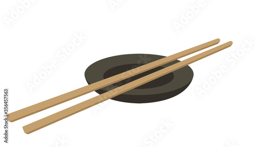 Japanese style vector chopsticks