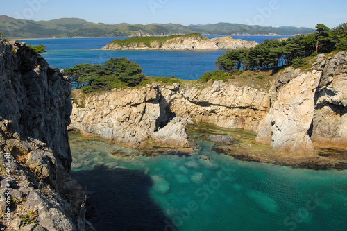 Far Eastern State Marine Reserve. View at Teplaya (Warm) Bay of Peter the Great Gulf. Gamow Peninsula, Primorsky Krai (Primorye), Far East, Russia.