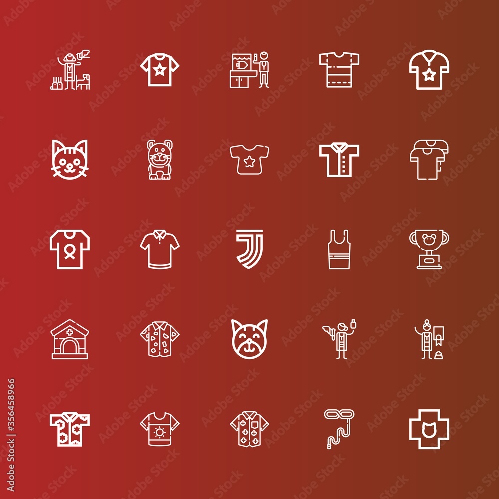 Editable 25 collar icons for web and mobile Editable 25 collar icons for web and mobile