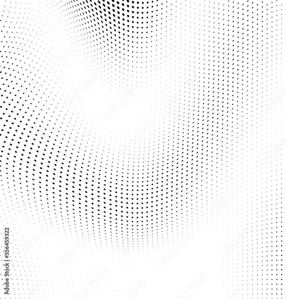 Abstract wave halftone black and white. Monochrome texture for printing on badges, posters, and business cards. Vintage pattern of dots randomly arranged Abstract wave halftone black and white. Monochrome texture for printing on badges, posters, and business cards. Vintage pattern of dots randomly arranged