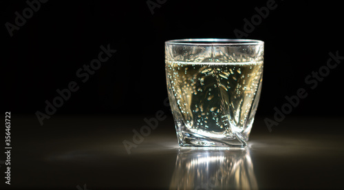 Sparkling drink or beverage in a glass or tumbler
