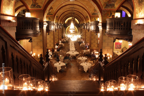 Bern / Switzerland - January 8, 2020: interior of a restaurant in the old city