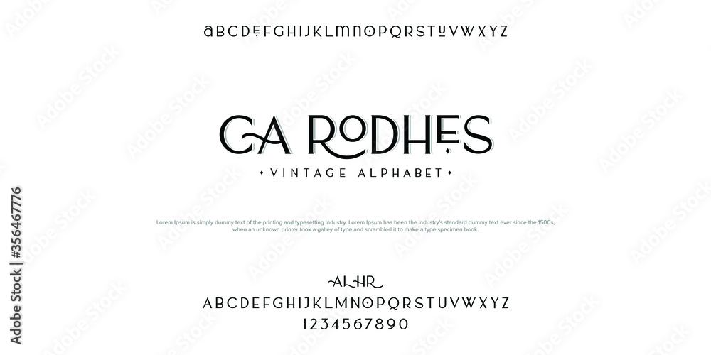 Elegant awesome alphabet letters. Classic Lettering Minimal Fashion Designs. Typography fonts regular. vector illustration