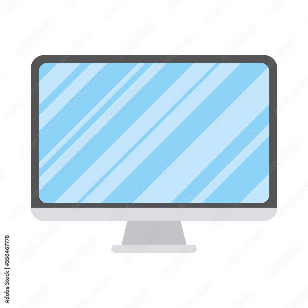 desktop computer monitor isolated icon desktop computer monitor isolated icon