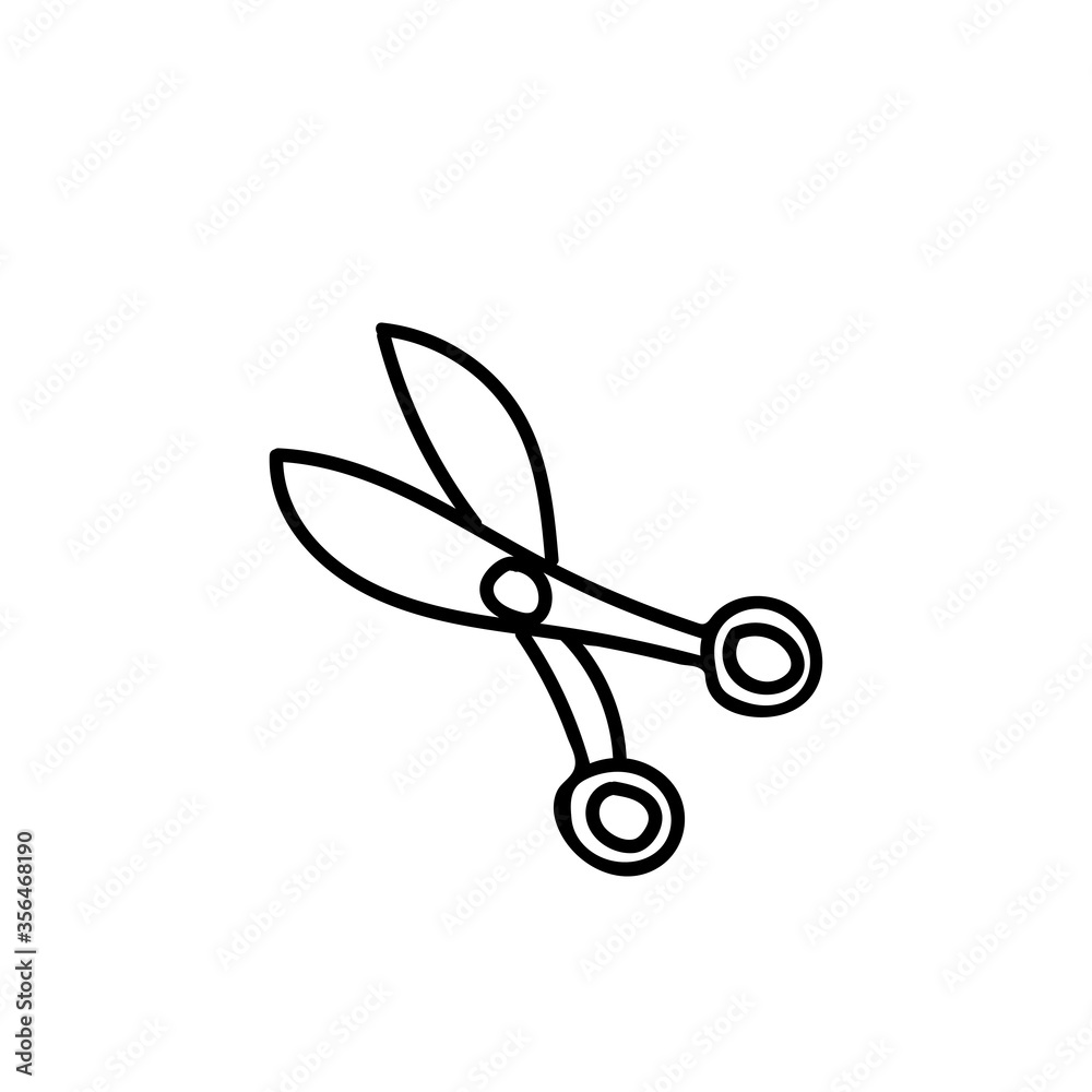 scissors doodle vector silhouette isolated simple scissors doodle vector silhouette isolated simple