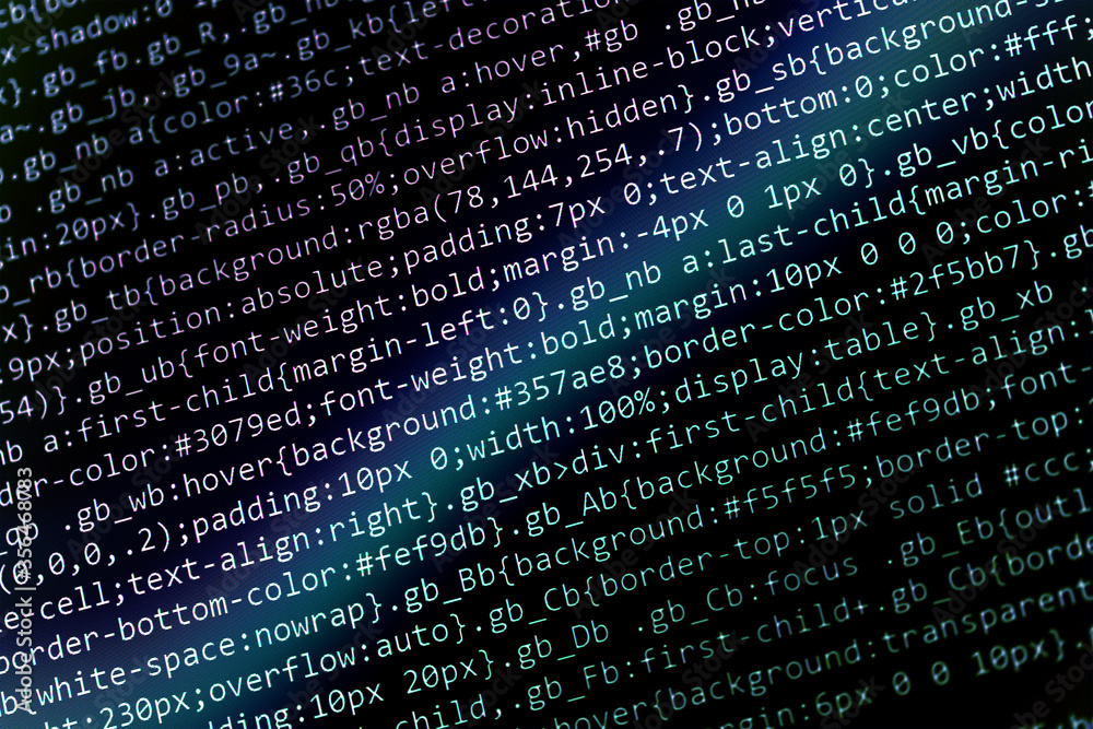 Web server data on a monitor.