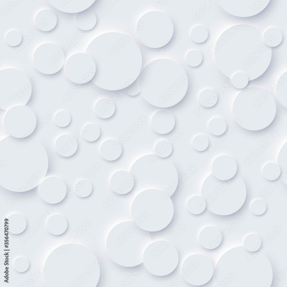 Realistic circle with shadow seamless pattern Realistic circle with shadow seamless pattern