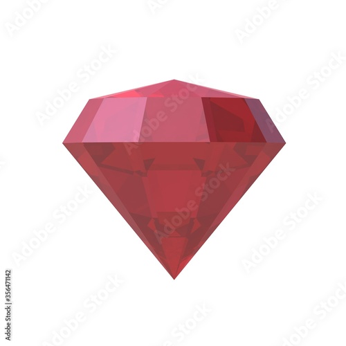 Diamond Red in 3D. Tapas. Stone. Jewellery (ID: 356471142)