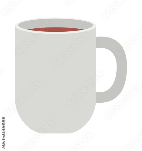 Coffee mug design of time drink breakfast beverage shop morning store aroma and caffeine theme Vector illustration