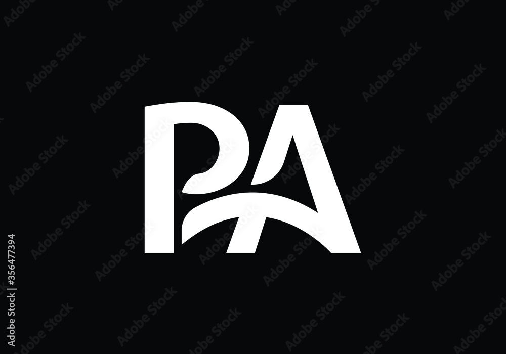 Initial Monogram Letter P A Logo Design Vector Template. P A Letter Logo Design Initial Monogram Letter P A Logo Design Vector Template. P A Letter Logo Design