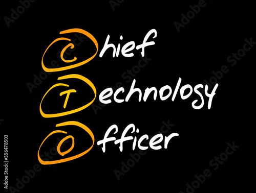 CTO - Chief Technology Officer acronym, business concept background