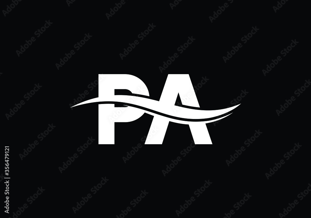 Initial Monogram Letter P A Logo Design Vector Template. P A Letter Logo Design Initial Monogram Letter P A Logo Design Vector Template. P A Letter Logo Design
