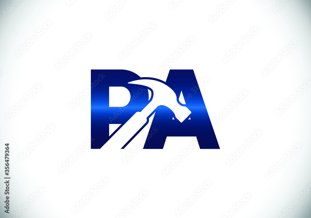 Initial Monogram Letter P A Logo Design Vector Template. P A Letter Logo Design Initial Monogram Letter P A Logo Design Vector Template. P A Letter Logo Design