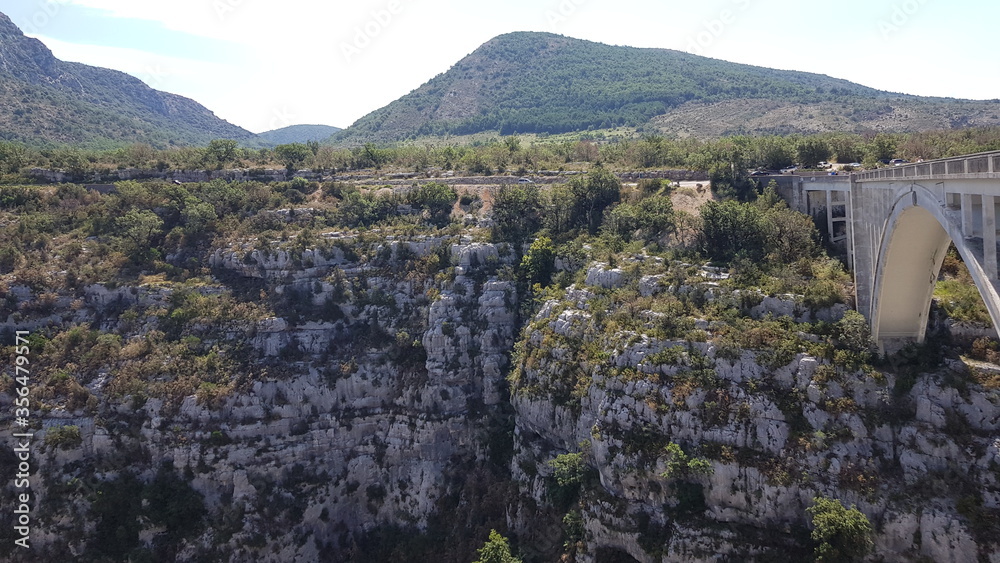 Verdon Natural Regional Park in France, the grandiose landscape and mysterious canyon Gorges du Verdon, mountain and forest