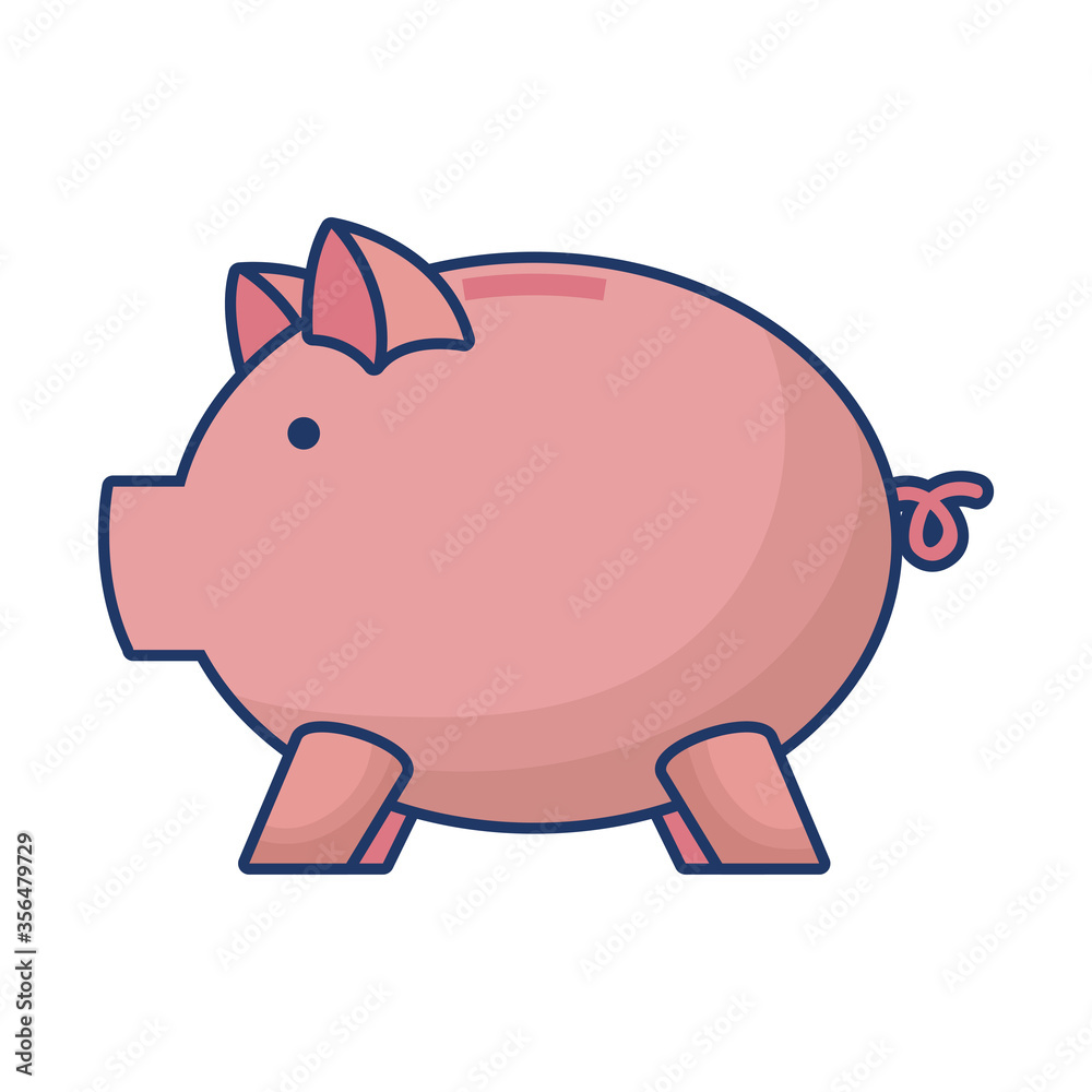 piggy savings money isolated icon