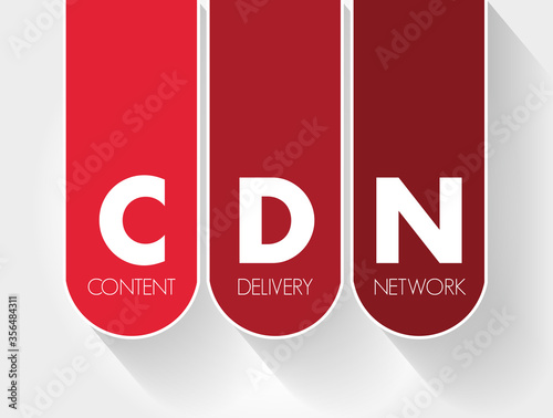 CDN - Content Delivery Network acronym, technology concept background