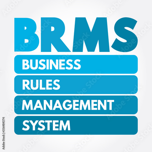 BRMS - Business Rules Management System acronym, concept background
