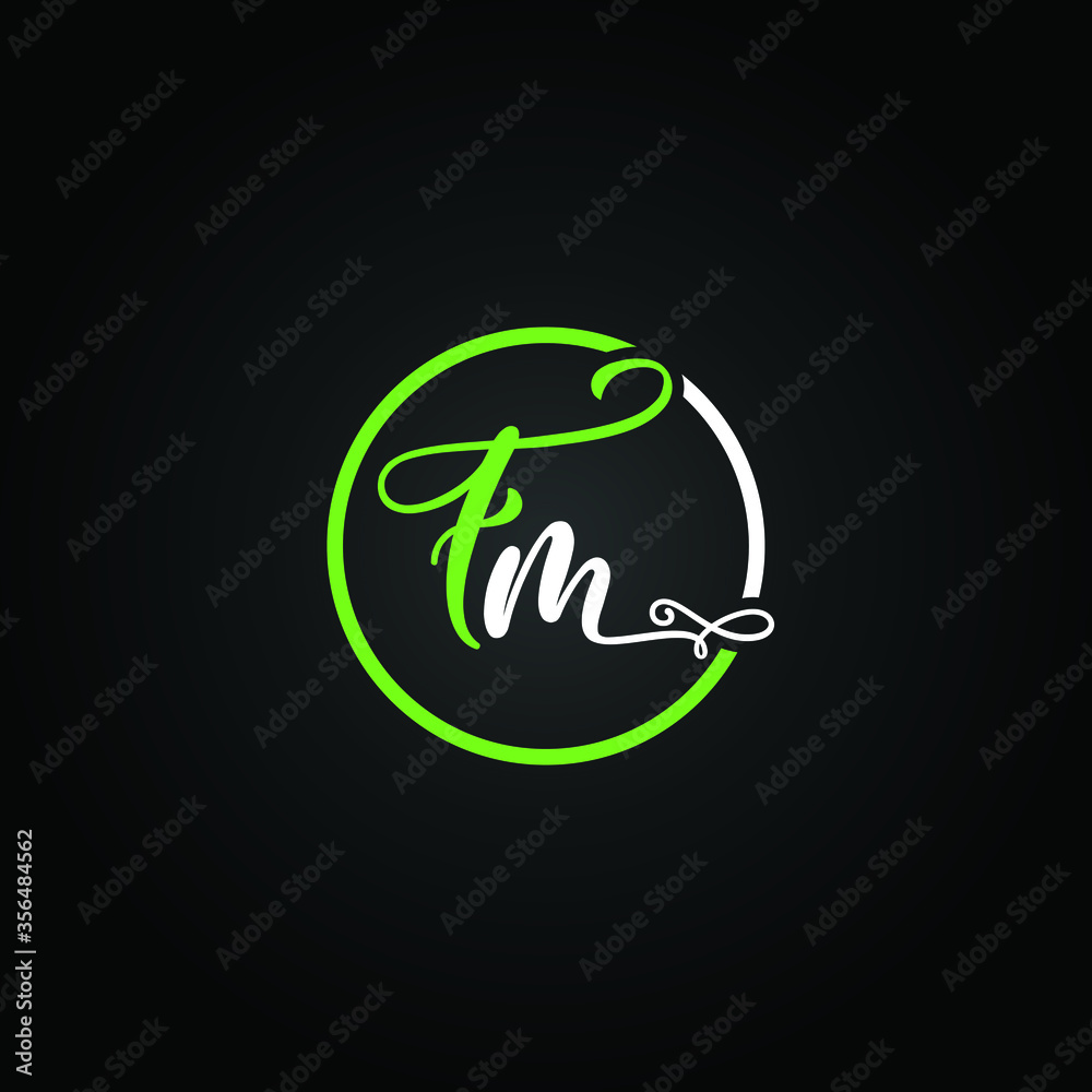 Initial Letter FM Logo Design Vector Template. Creative Linked Alphabetical FM Logo Vector Initial Letter FM Logo Design Vector Template. Creative Linked Alphabetical FM Logo Vector