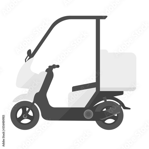 デリバリーサービス用のバイクのイラスト