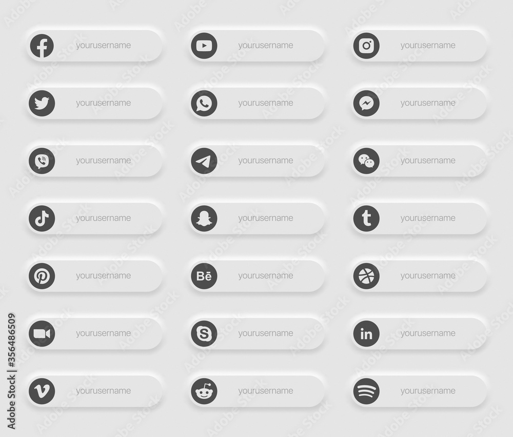 Popular Social Media Lower Third Icons 3D Banner Vector Set On Light  Background. Design Elements For Digital Business. Facebook, Youtube,  Instagram, Twitter, Whatsapp, Tiktok, Chat, Linkedin, Skype Stock Vector |  Adobe Stock