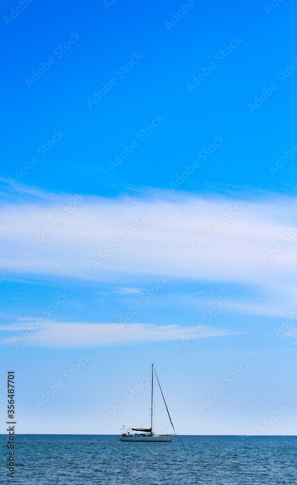 Fototapeta premium sailing boat on the sea