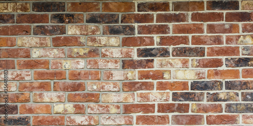 red brick wall texture grunge background with vignetted corners  may use to interior design