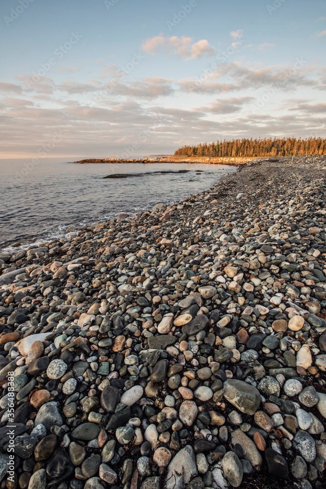 sunrise at rocky beach on Atlantic Ocean, Acadia National Park, Maine sunrise at rocky beach on Atlantic Ocean, Acadia National Park, Maine