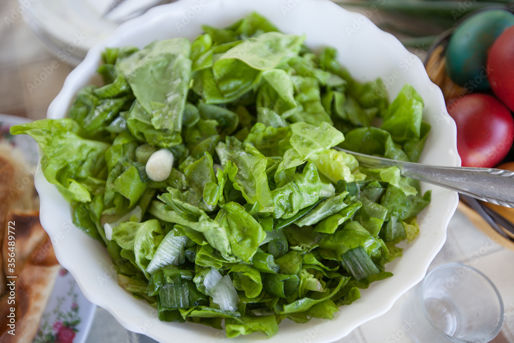 Spring salad fresh green lettuce Spring salad fresh green lettuce