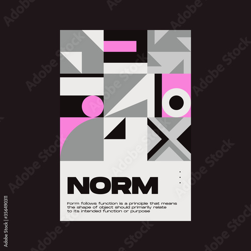 Meta Modern Swiss Aesthetics Poster Design Template
