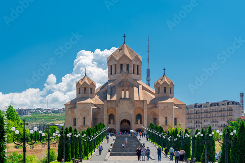 Orthodox church of St. Gregory the Illuminator in the center of Yerevan, Armenia photo