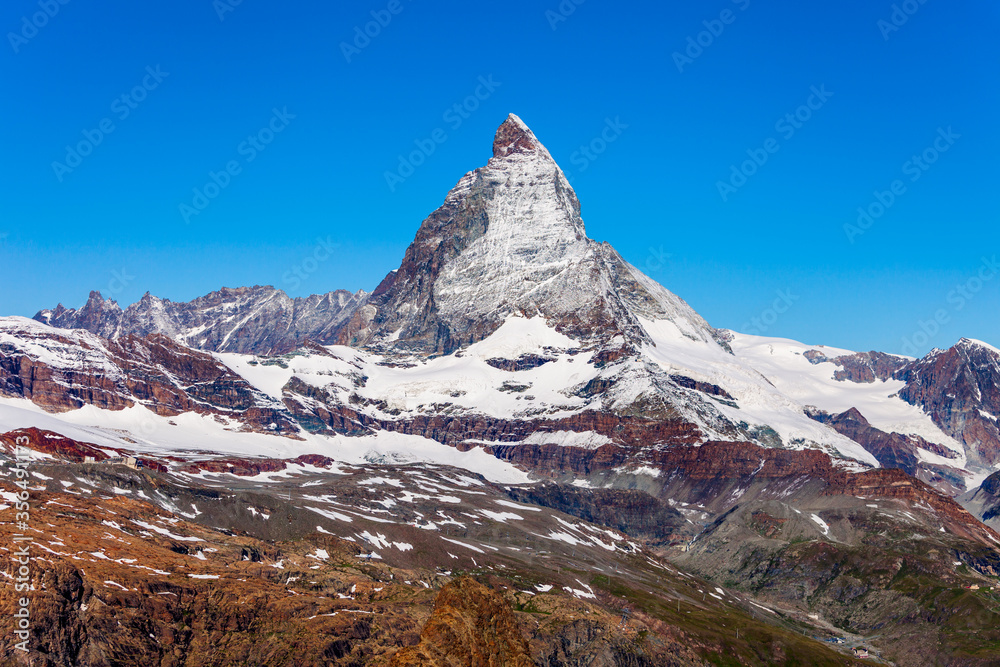 Matterhorn mountain range in Switzerland