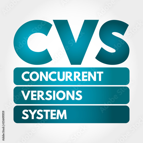 CVS - Concurrent Versions System acronym, technology concept background