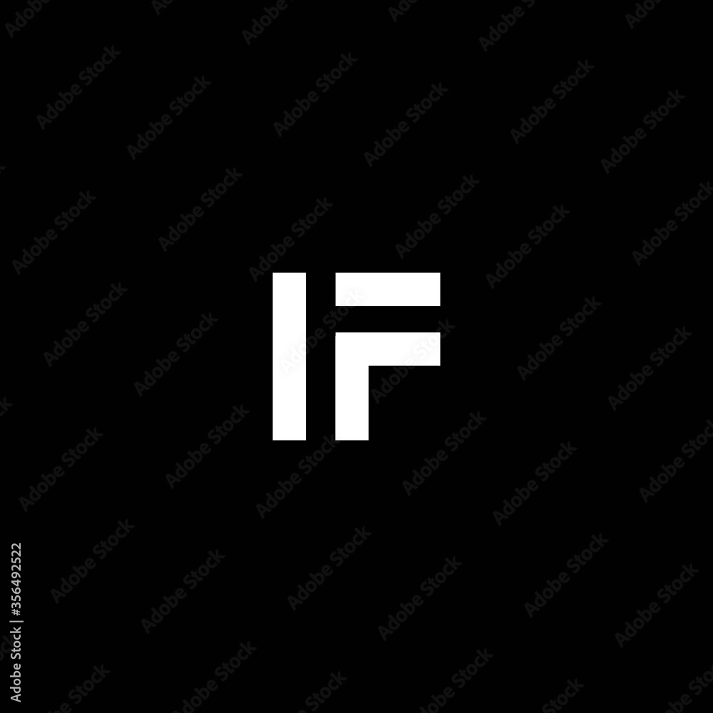 Obraz premium The initials F logo is simple and modern...