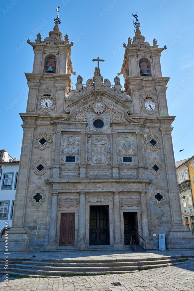 Portugal. Braga. Holy Cross Square. Church of the Holy Cross (Santa Cruz)